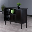 Pemberly Row 4 Door Transitional Wood/Metal Buffet Table in Coffee