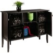 Pemberly Row 4 Door Transitional Wood/Metal Buffet Table in Coffee