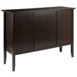 Pemberly Row 4 Door Transitional Wood/Metal Buffet Table in Coffee