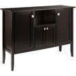 Pemberly Row 4 Door Transitional Wood/Metal Buffet Table in Coffee