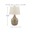 Pemberly Row Modern / Contemporary Glass Table Lamp in Gray and Gold