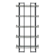 Pemberly Row Contemporary Transitional Bookshelf in Gray Finish