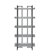 Pemberly Row Contemporary Transitional Bookshelf in Gray Finish