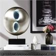 Pemberly Row Modern Poly Resin Table Lamp with LED in Black and Silver