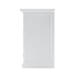 Pemberly Row Mahogany Wood Buffet Hutch Unit with 6 Shelves in White