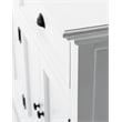 Pemberly Row Mahogany Wood Buffet Hutch Unit with 6 Shelves in White