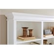 Pemberly Row Mahogany Wood Buffet Hutch Unit with 6 Shelves in White