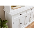 Pemberly Row Mahogany Wood Buffet Hutch Unit with 6 Shelves in White