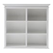 Pemberly Row Mahogany Wood Buffet Hutch Unit with 6 Shelves in White
