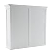 Pemberly Row Mahogany Wood Buffet Hutch Unit with 6 Shelves in White