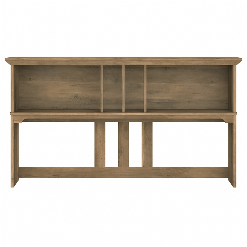 Pemberly Row 60W Hutch for L Shaped Desk in Reclaimed Pine - Engineered Wood