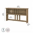 Pemberly Row 60W Hutch for L Shaped Desk in Reclaimed Pine - Engineered Wood