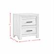 Pemberly Row Modern / Contemporary 2-Drawer Nightstand in White