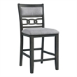 Pemberly Row Contemporary Counter Height Side Chair Set in Gray