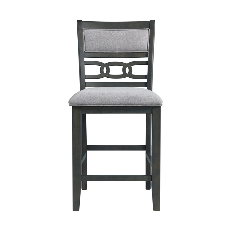 Pemberly Row Contemporary Counter Height Side Chair Set in Gray