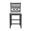 Pemberly Row Contemporary Counter Height Side Chair Set in Gray
