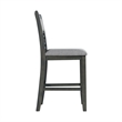 Pemberly Row Contemporary Counter Height Side Chair Set in Gray