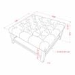 Pemberly Row Wood Ottoman in Antique Washed Gray and Light Gray
