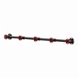 Pemberly Row Industrial Metal 5-Hook Coat Rack in Sand Black