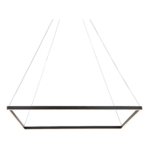 Pemberly Row 39&quot Adjustable ETL Certified Integrated LED Chandelier in Black