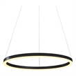 Pemberly Row Adjustable Aluminum ETL Certified Integrated LED Chandelier Black