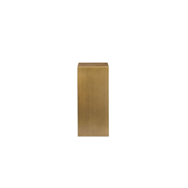 Pemberly Row Contemporary Metal Pedestal Set in Brushed Brass