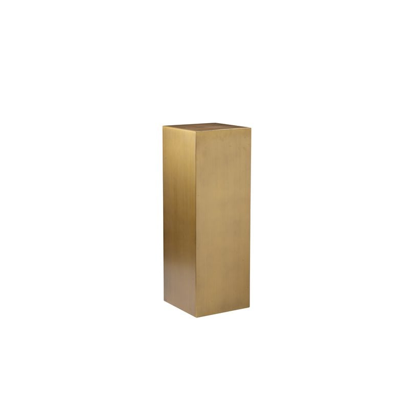 Pemberly Row Contemporary Metal Pedestal Set in Brushed Brass
