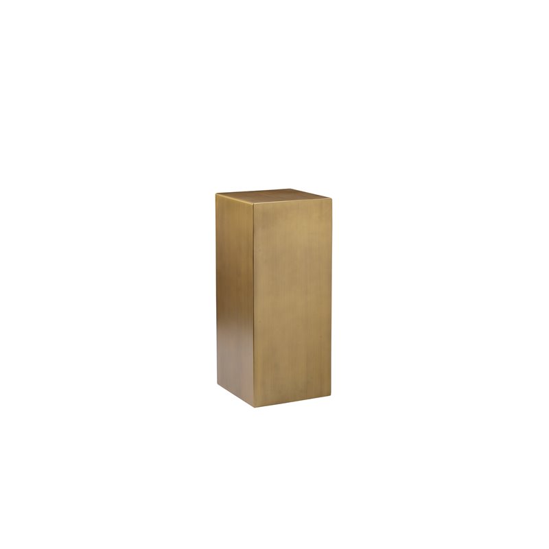 Pemberly Row Contemporary Metal Pedestal Set in Brushed Brass