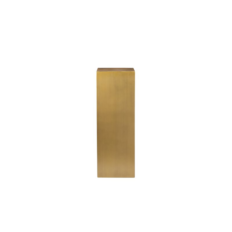 Pemberly Row Contemporary Metal Pedestal Set in Brushed Brass