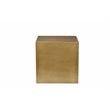 Pemberly Row Contemporary Large Metal Side Table in Brushed Brass