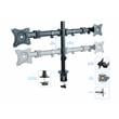 Pemberly Row Standing Desk Converter w/ Dual Monitor Arm & Tablet Holder - Black