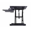 Pemberly Row Standing Desk Converter w/ Dual Monitor Arm & Tablet Holder - Black