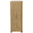 Pemberly Row Modern Farmhouse Wood Mesh Door Accent Cabinet in Oak