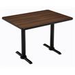 Pemberly Row Conference Table - Walnut - Black T Base - Standard Height