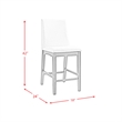 Pemberly Row Modern / Contemporary Counter Side Chair in Gray