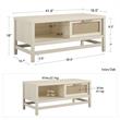 Pemberly Row Modern / Contemporary Coffee Table in Ivory Oak