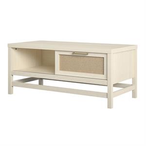 Pemberly Row Modern / Contemporary Coffee Table in Ivory Oak