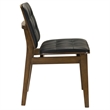 Pemberly Row Modern Tufted Faux Leather Dining Chairs in Black