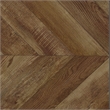 Pemberly Row Farmhouse Wood Herringbone Pattern Three Panels Screen in Tobacco