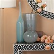 Pemberly Row Contemporary Glass Decorative Vases in Blue (Set of 2)