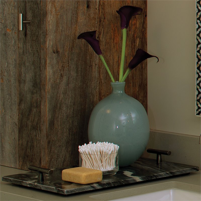 Pemberly Row Contemporary Glass Decorative Vases in Blue (Set of 2)