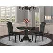 Pemberly Row Modern / Contemporary 3-piece Wood Dinette Set in Black
