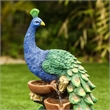 Pemberly Row Contemporary Transitional Resin Peacock Fountain