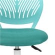 Pemberly Row Swivel Teen Plastic and Mesh Task Chair in Turquoise