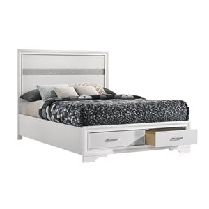 Pemberly Row 2-Drawer Storage Platform Wood Full Bed in White