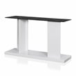 Pemberly Row Modern Glass Top 3-Piece Coffee Table Set in White