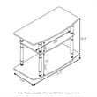 Pemberly Row No Tools Wood 3-Tier TV Stand for TV up to 32