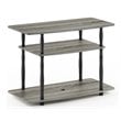 Pemberly Row No Tools Wood 3-Tier TV Stand for TV up to 32