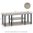 Pemberly Row Turn-N-Tube Wood Entertainment TV Stand for TV up to 50