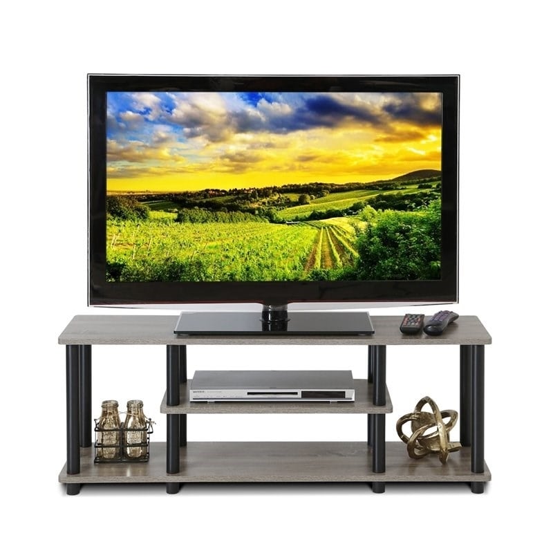 Pemberly Row Turn-N-Tube Wood Entertainment TV Stand for TV up to 50